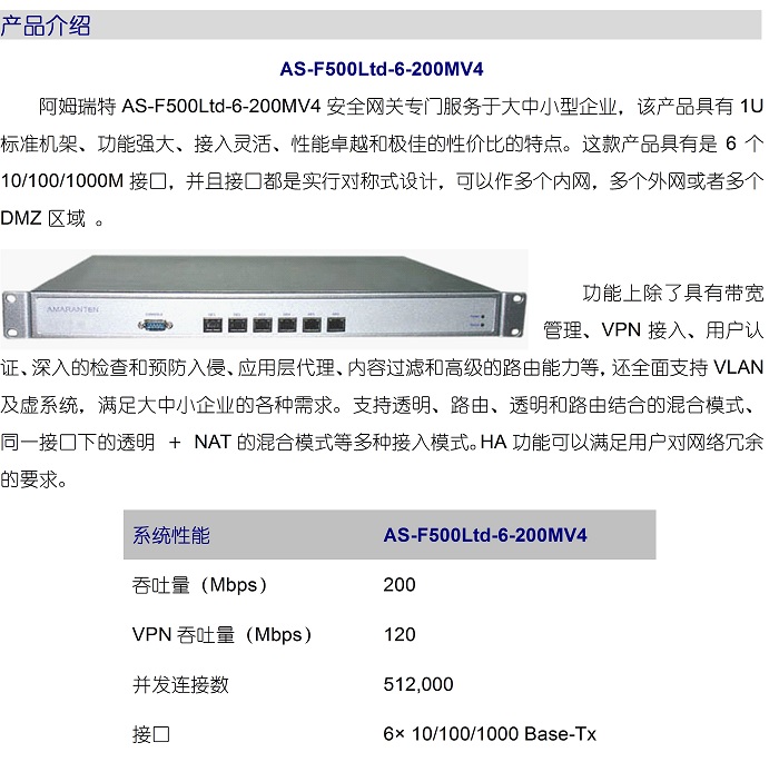 阿姆瑞特AS-F500Ltd-6-200MV4介绍(图2)